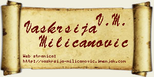 Vaskrsija Milicanović vizit kartica